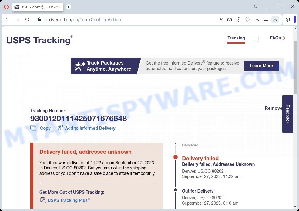 9300120111425071676648 fake USPS tracking