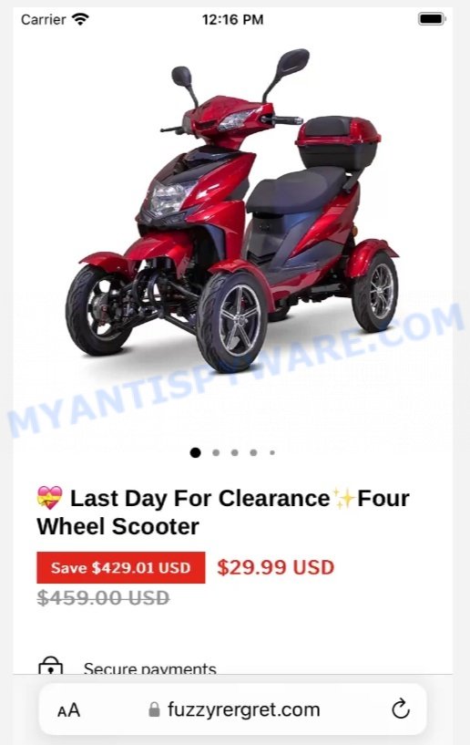 EWheels EW-14 Four Wheel Scooter scam store 1