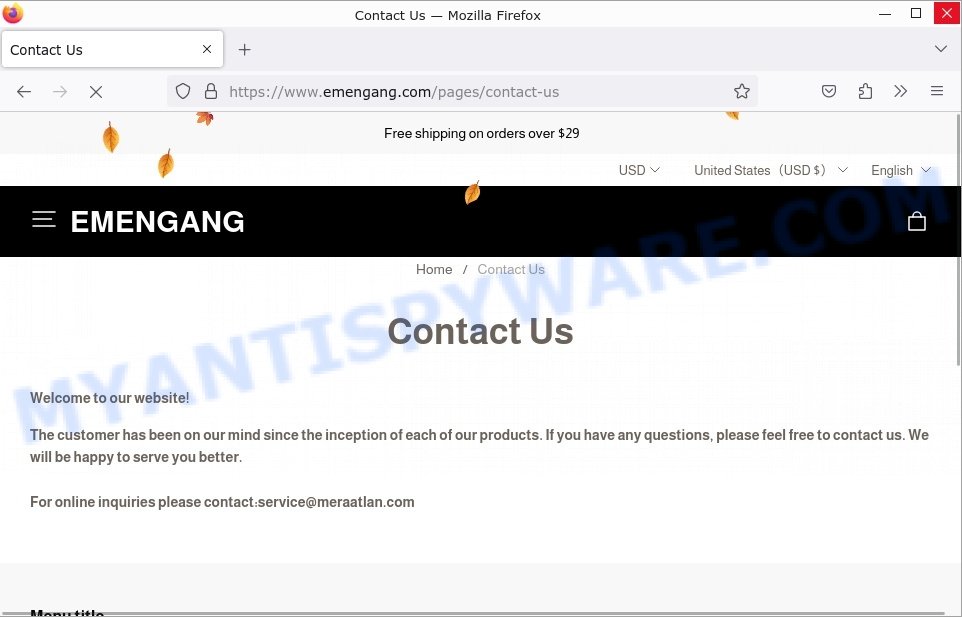 Emengang.com scam contacts