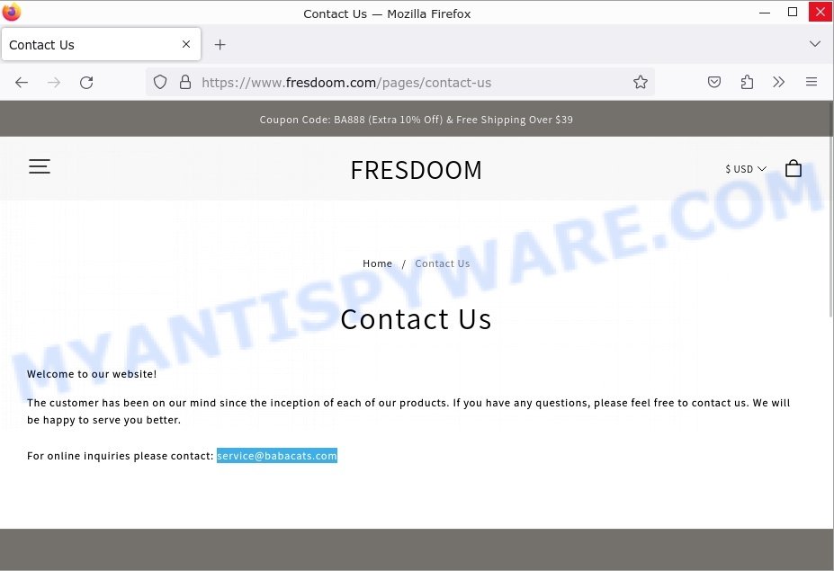 Fresdoom.com Scam contacts