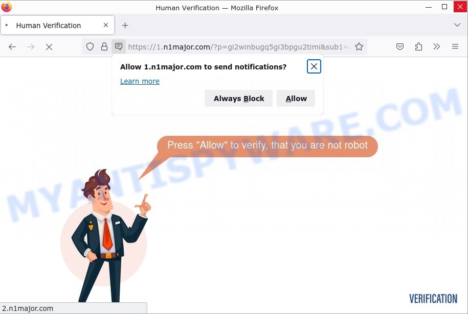 N1major.com Human Verification Scam