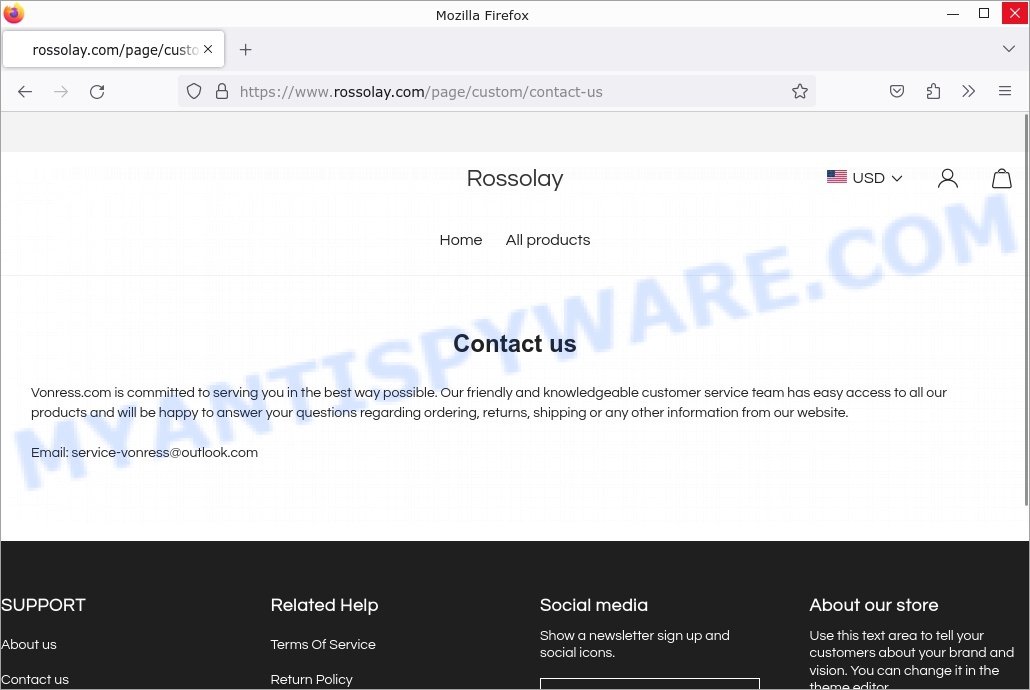 Rossolay.com scam contacts