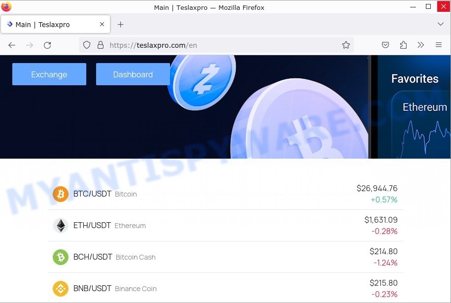 Teslaxpro.com crypto scam