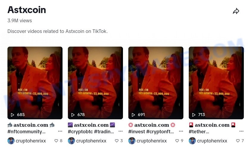 Astxcoin.tiktok scam