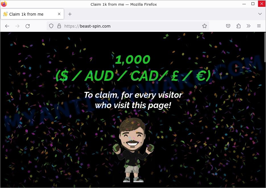 Beast-spin.com Claim 1k from me Scam