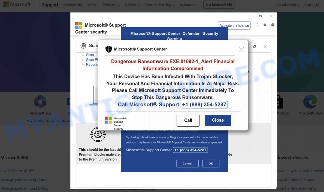 Dangerous Ransomware EXE.01092-1_Alert scam