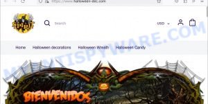 Halloween-dec.com Spirit Halloween Scam