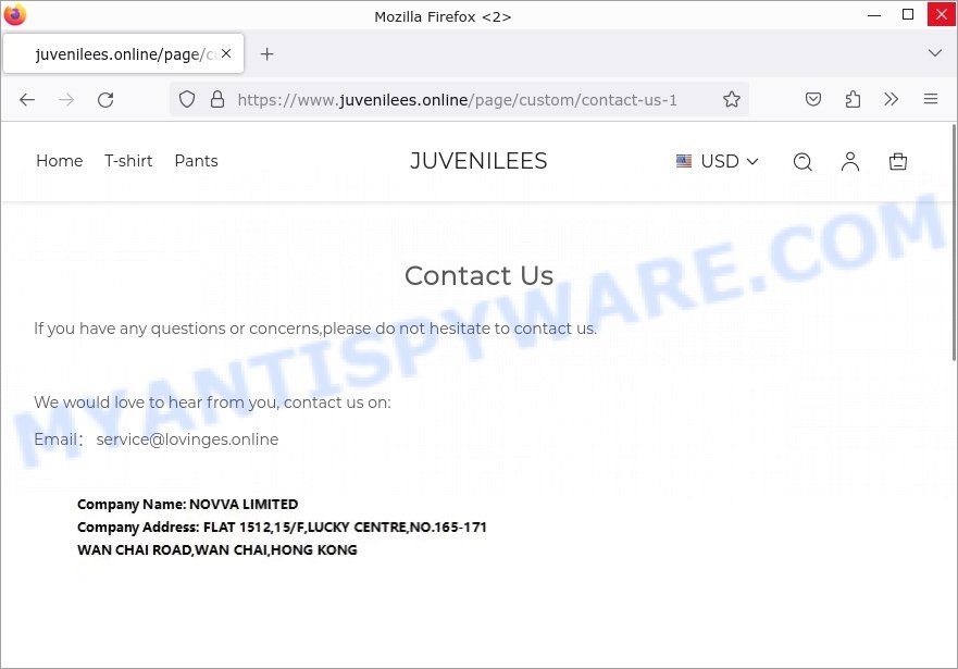 Juvenilees.online contacts