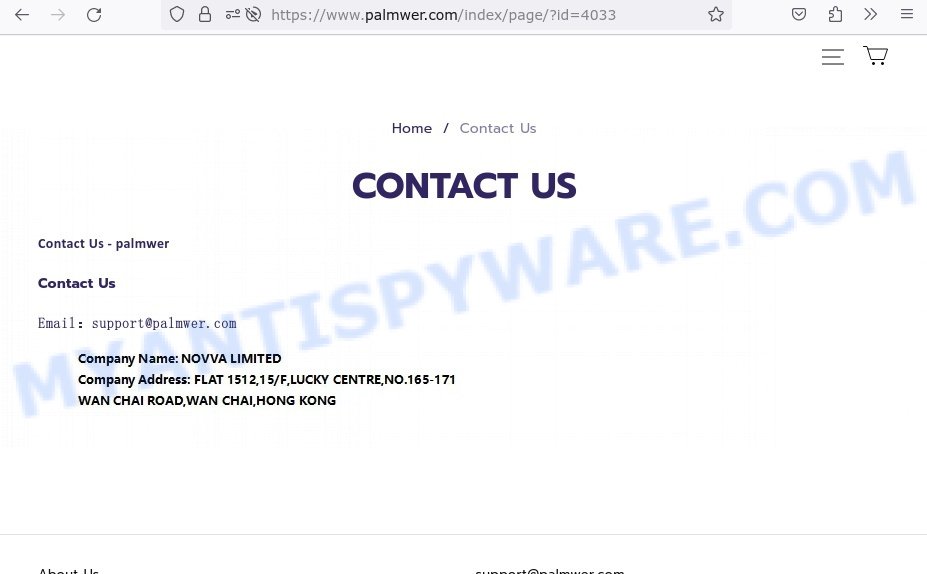 Palmwer.com Lego Scam contacts