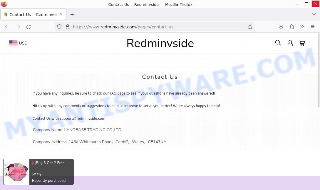 Redminvside.com contacts