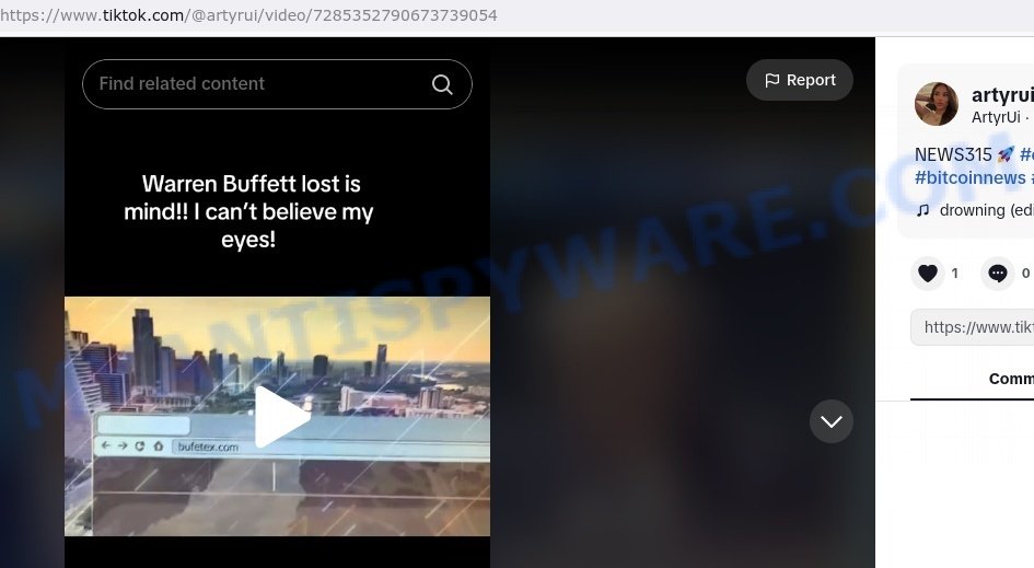 TikTok crypto scam Warren Buffett ads