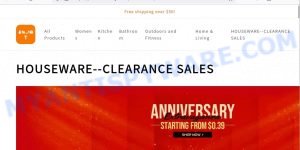 Warehushop.com TEMU 90 OFF sale scam store