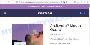 Zestrou.com AntiSnore Mouth Guard scam