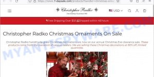 7-daysale.com Christopher Radko Christmas Ornaments Sale scam