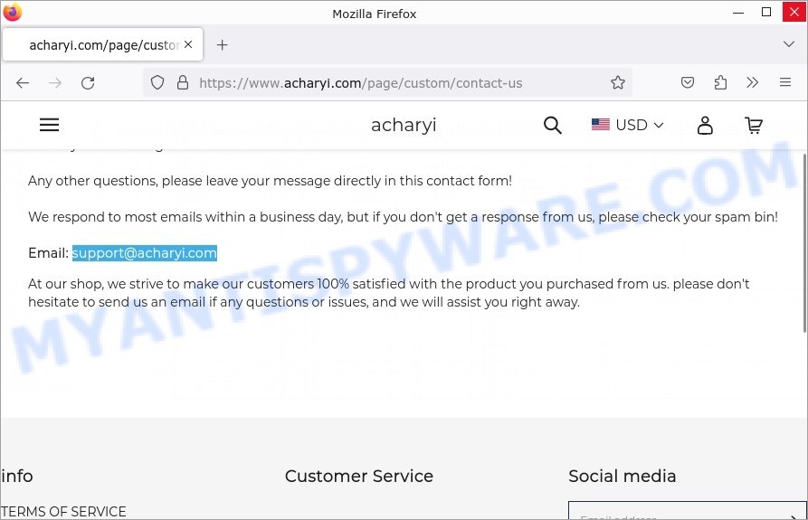 Acharyi.com Proud Book Nook scam contacts