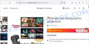 Aineen.Shop Christmas holographic projection scam