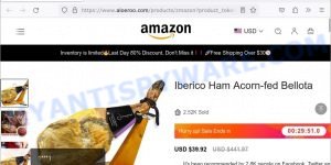 Aloeroo.com Iberico Ham Acorn-fed Bellota scam