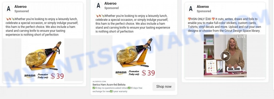 Aloeroo.com scam ads