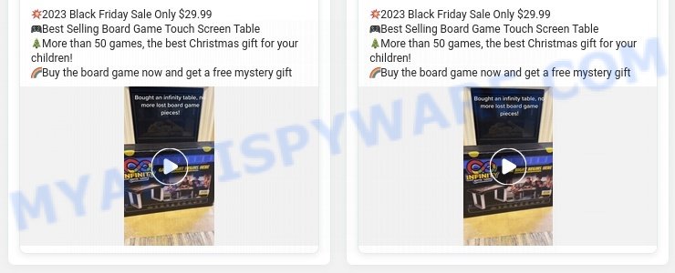 Aoedfactionll.com Board Game Touchscreen Table scam ads