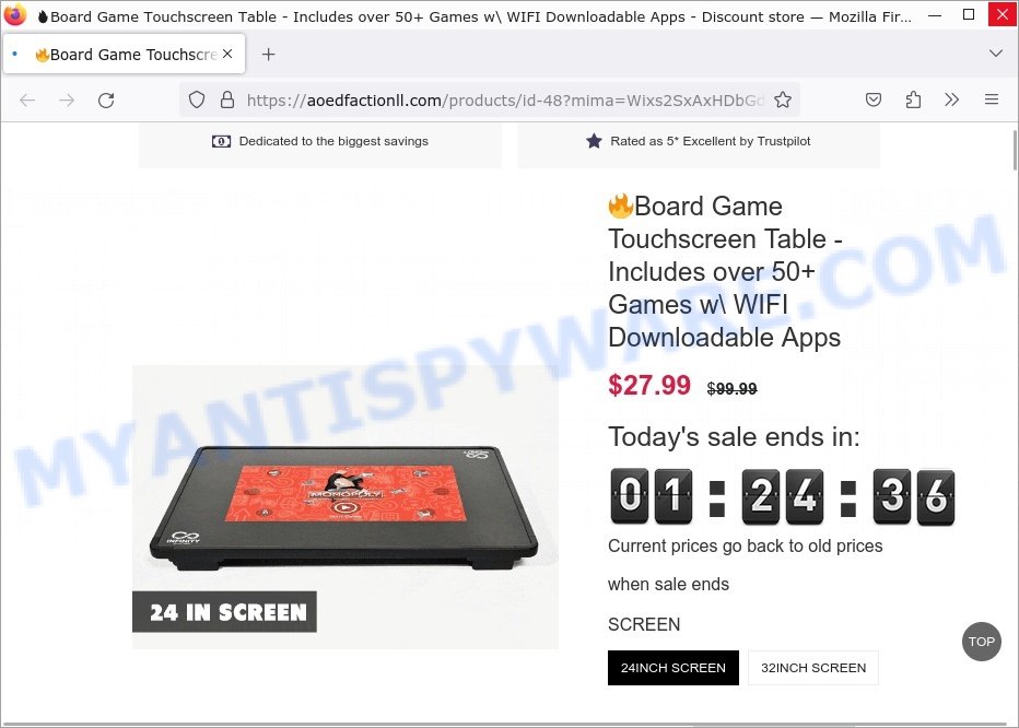 Aoedfactionll.com Board Game Touchscreen Table scam