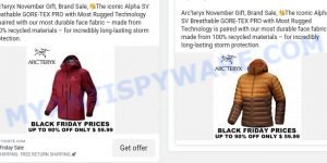 Arcretyxsete.com Arc teryx Black Friday Scam