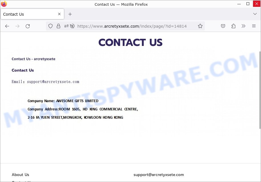 Arcretyxsete.com Arc teryx Black Friday Scam contacts