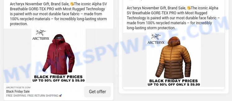 Arcretyxsete.com Arc teryx Black Friday Scam