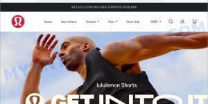 Arywh.com lululemon scam store