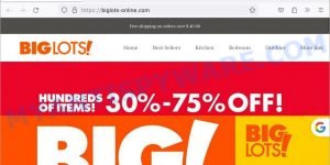 Biglots-online.com scam store