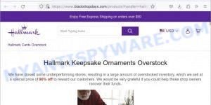 BlackShopDays.com Hallmark Overstock Scam