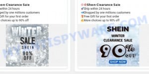 Blonmcartsale.com Shein Winter Clearance Sale Scam ads