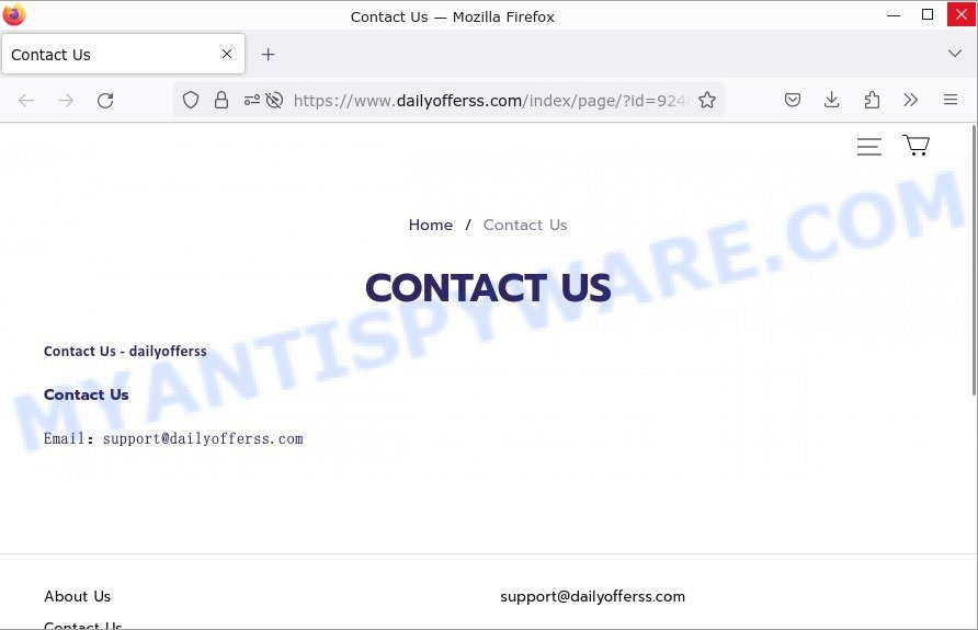 Dailyofferss.com scam contacts