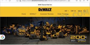 Dewaltonlineshop.com Fake DEWALT Store Scam