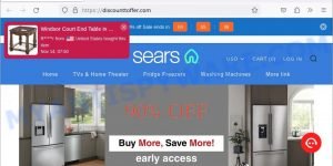 Discounttoffer com Sears Sale scam