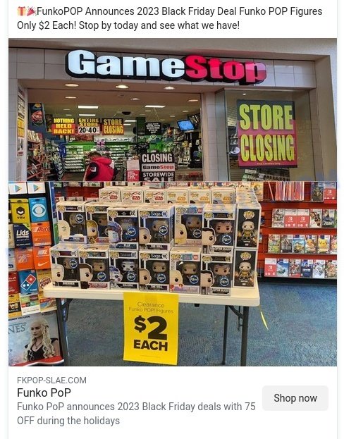 Game-stops.com Game Stop Black Friday Deal scam ads