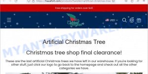 Hausfort.com Christmas Tree Shops Sale scam