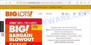 Heydudess.shop BIGLOTS Sale scam