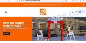 Homedepotoffer.com fake Home Depot scam store