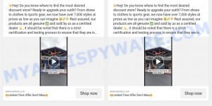 Immediates.online Fake Nike Clearance Store Scam ads