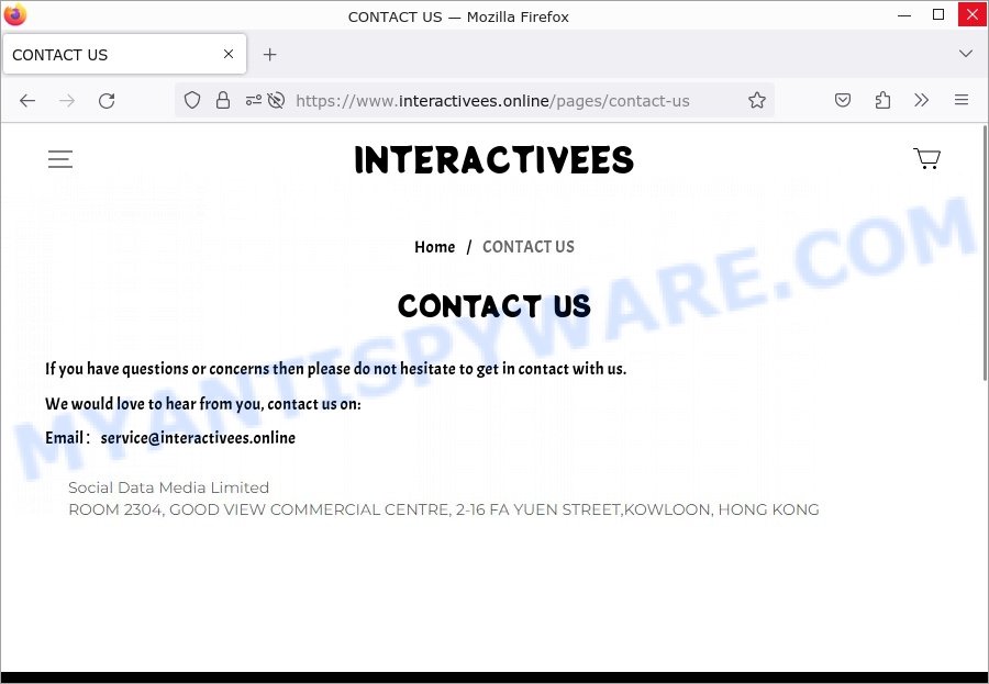 Interactivees.online Coach Clearance Sale Scam contacts