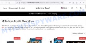 Overstockexit.com Mcfarlane toys Overstock scam