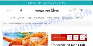 Premiummainelobster.com King Crab Scam