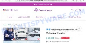 Rayhong Portable Kinetic Molecular Heater scam