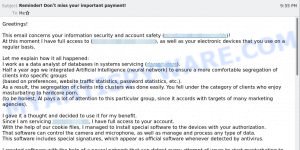 Reminder Don't miss your important payment Email scam