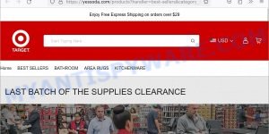 Yessoda.com Target Clearance sale scam