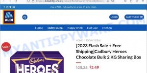 kdcehifg.shop 2023 Flash Sale Cadbury Heroes Chocolate Box scam