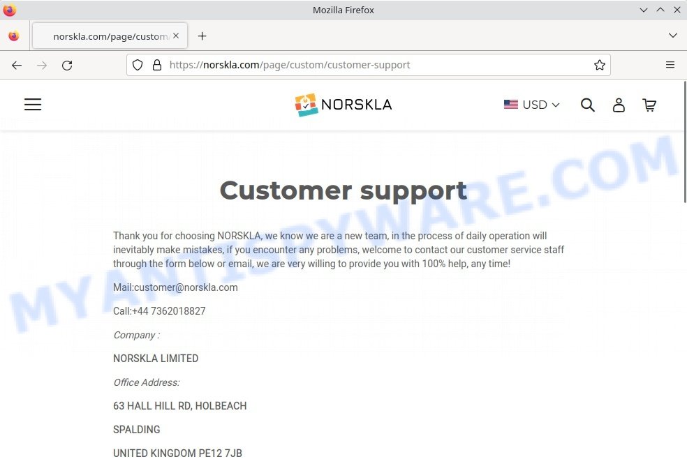 norskla.com shop contacts