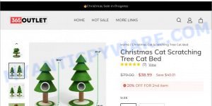 365outlet.Shop Cat Scratching Post Cat bed Christmas Pine Tree Scam