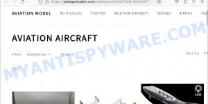 Aelegantcabin.com Aircraft model sale scam