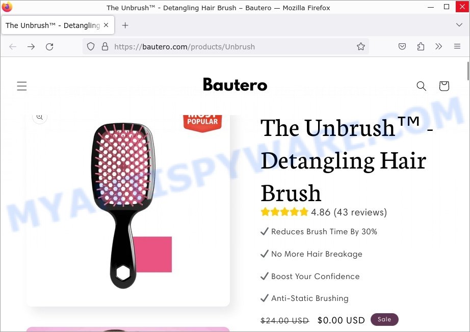 Bautero.com Unbrush Detangling Hair Brush scam